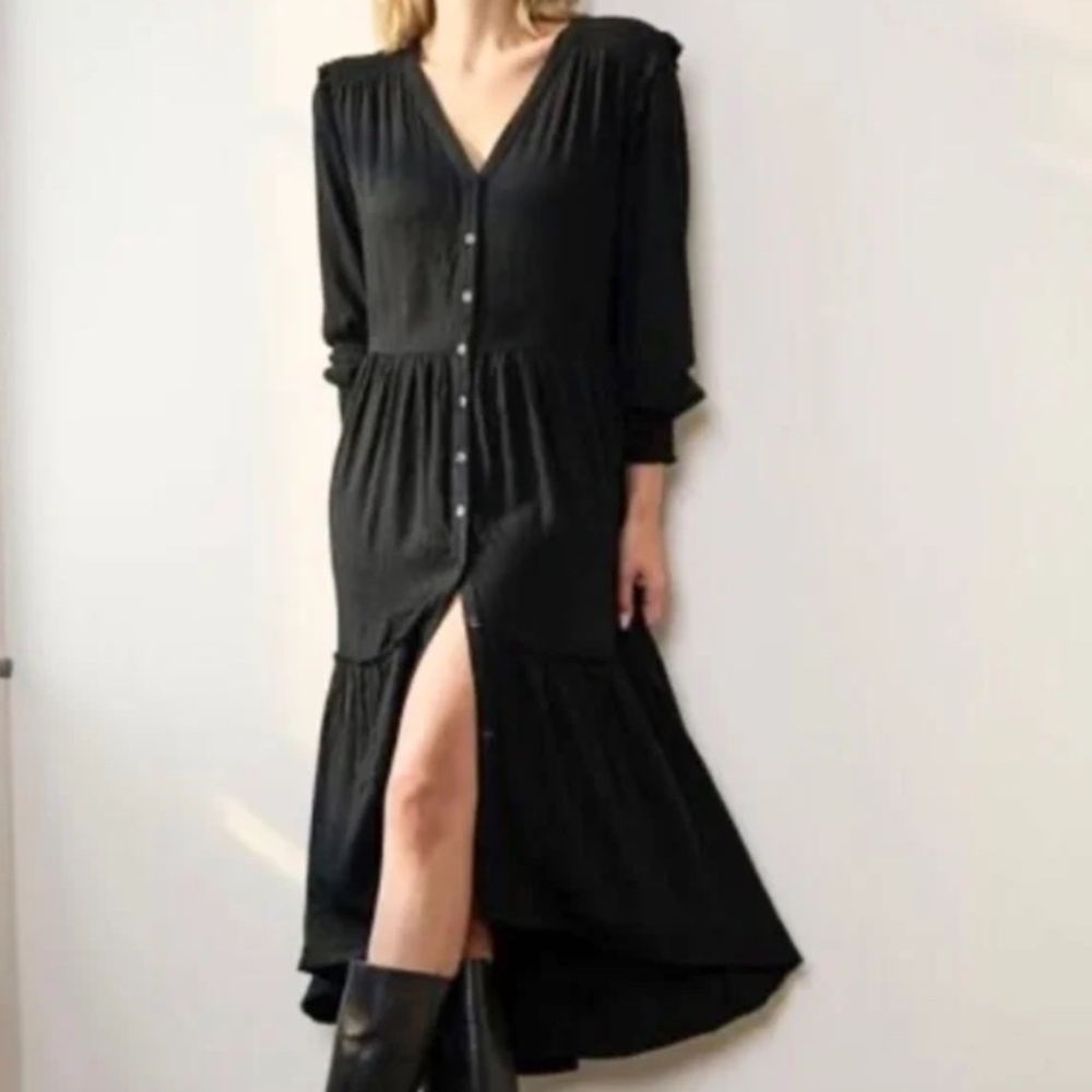 Uniqlo Black Button Down Dress